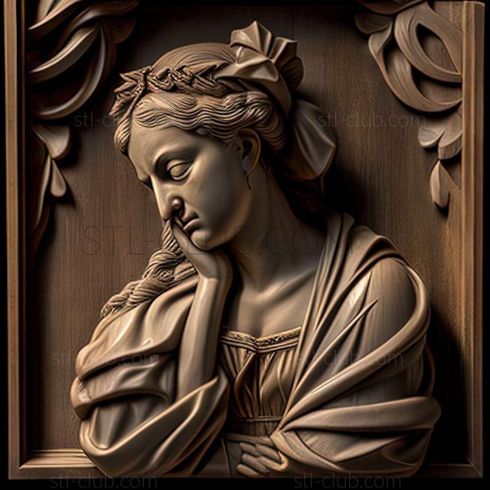 3D model Artemisia Gentileschi (STL)